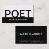 vet POET (aanpasbaar voor kleur) Visitekaartje (Voorkant / Achterkant)
