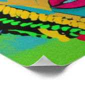 Vet Pop Art Afro-Amerikaanse vrouw met lokken Poster (Hoek)