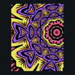 Vet Pop Art Mandala Collage Village Set A (004) Poster<br><div class="desc">Helder,  kleurrijk ontwerp. Kan worden aangepast door uw eigen tekst toe te voegen. Origineel kunstwerk geïllustreerd en ontworpen door Terri K. Jones. Copyright © 2019,  Collage Village en Terri K. Jones. Alle rechten voorbehouden.</div>