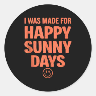 Vet positief citaat gelukkige zomer esthetisch gli ronde sticker