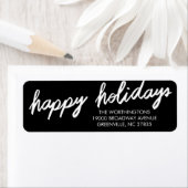 Vet Prettige feestdagen het Adres van de Terugkeer Etiket (Insitu)