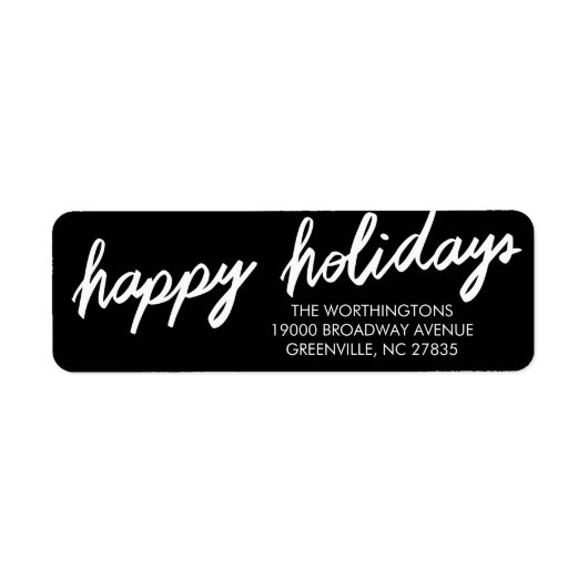 Vet Prettige feestdagen het Adres van de Terugkeer Etiket (Voorkant)