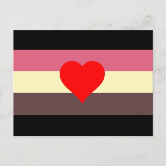 Vet Pride Vlag Briefkaart (Voorkant)