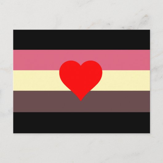 Vet Pride Vlag Briefkaart (Voorkant)