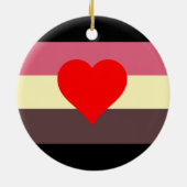 Vet Pride Vlag Keramisch Ornament (Achterkant)