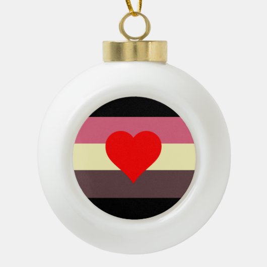 Vet Pride Vlag Keramische Bal Ornament (Voorkant)