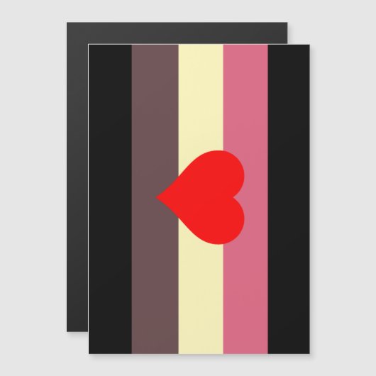 Vet Pride Vlag Magnetische Uitnodiging (Voorkant / Achterkant)