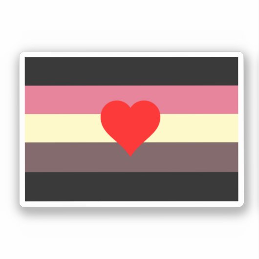 Vet Pride Vlag Sticker (Voorkant)