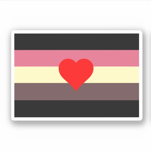 Vet Pride Vlag Sticker (Voorkant)
