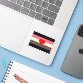 Vet Pride Vlag Sticker (Laptop met iPhone)
