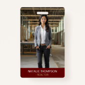 Vet Professioneel Vastgoed Chique Realtor QR Code Badge (Voorkant)