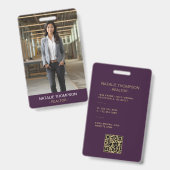 Vet Professioneel Vastgoed Chique Realtor QR Code Badge (Voor- en achterkant)