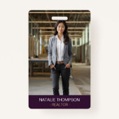 Vet Professioneel Vastgoed Chique Realtor QR Code Badge (Voorkant)