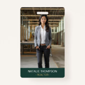 Vet Professioneel Vastgoed Chique Realtor QR Code Badge (Voorkant)