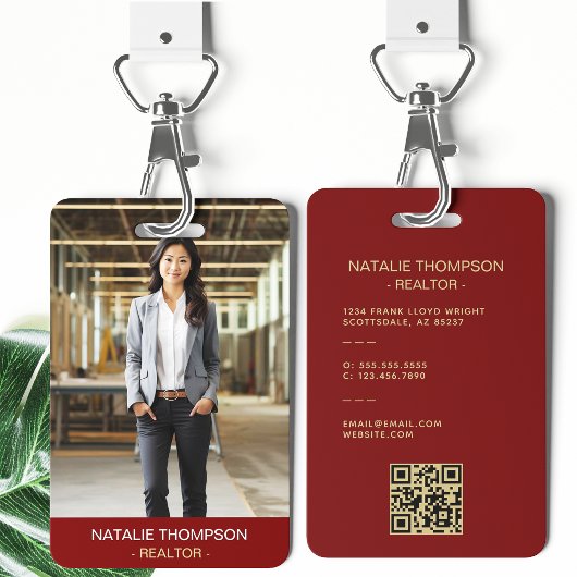 Vet Professioneel Vastgoed Chique Realtor QR Code Badge