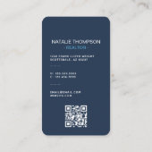 Vet Professioneel Vastgoed Chique Realtor QR Code Visitekaartje (Achterkant)