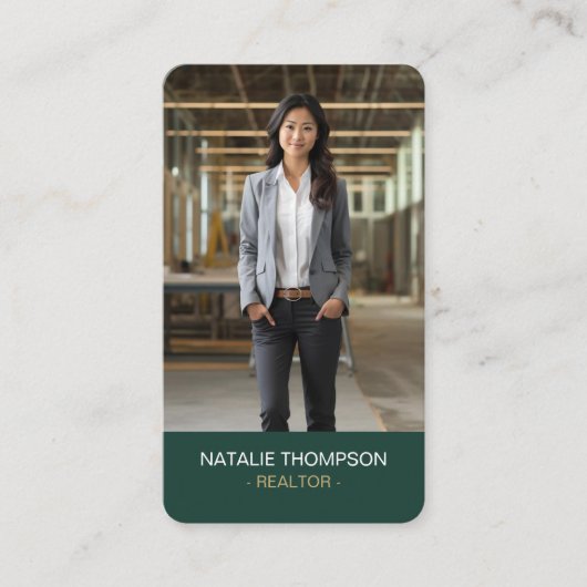 Vet Professioneel Vastgoed Chique Realtor QR Code Visitekaartje (Voorkant)