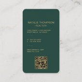 Vet Professioneel Vastgoed Chique Realtor QR Code Visitekaartje (Achterkant)