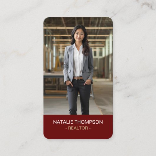 Vet Professioneel Vastgoed Chique Realtor QR Code Visitekaartje (Voorkant)