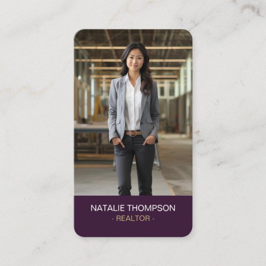 Vet Professioneel Vastgoed Chique Realtor QR Code Visitekaartje (Voorkant)