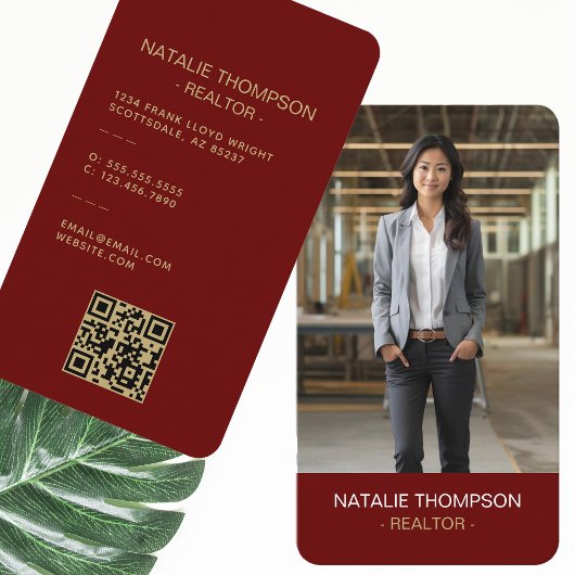 Vet Professioneel Vastgoed Chique Realtor QR Code Visitekaartje