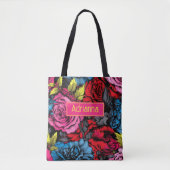 Vet Punk Bloemen Bloemen Tote Bag (Voorkant)