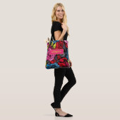 Vet Punk Bloemen Bloemen Tote Bag (Op model)