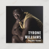 Vet Qr Code Fitness Persoonlijke trainer Vierkante Visitekaartje (Voorkant)