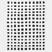 Vet raster 091216 - wit op zwart fleece deken (Voorkant)