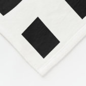 Vet raster 091216 - wit op zwart fleece deken (Hoek)