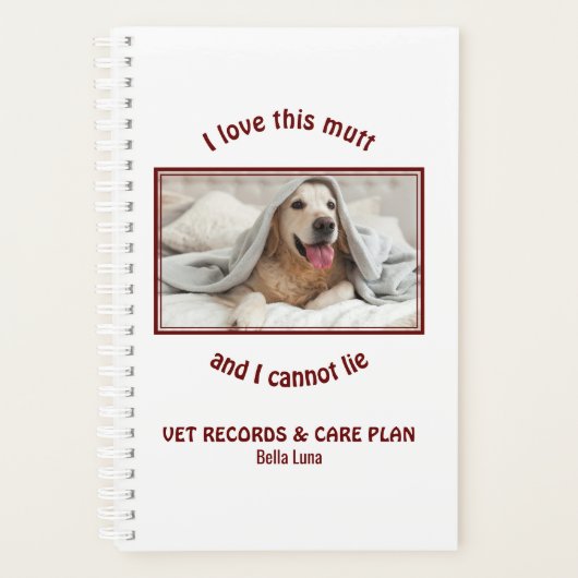 VET RECORDS Gepersonaliseerd Fotozorgplan Planner (Voorkant)