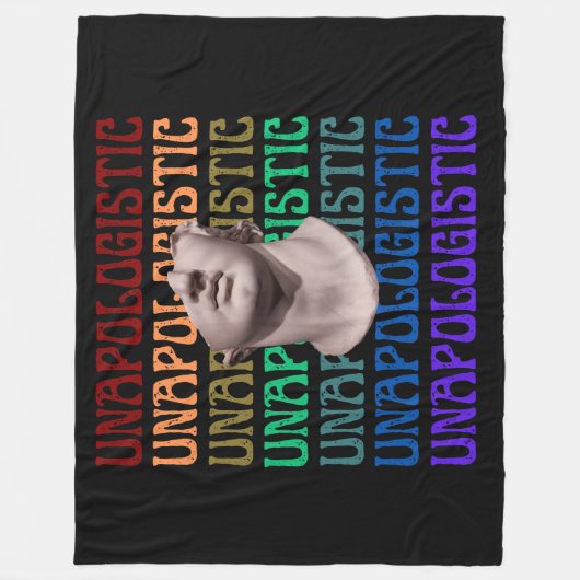 Vet regenboog Grieks standbeeld Fleece Deken (Voorkant)
