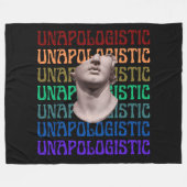 Vet regenboog Grieks standbeeld Fleece Deken (Voorkant (Horizontaal))