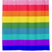 Vet regenboogstrips — gordijngordijn douchegordijn (Voorkant)