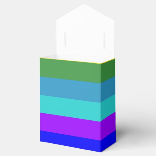 Vet regenboogstrips gunstvak bedankdoosjes (Geopend)