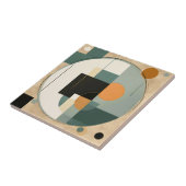Vet Retro: Abstracte cirkels & rechthoeken Tegeltje (Zijkant)