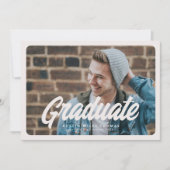 Vet Retro Afstuderen Foto Aankondiging Kaart (Voorkant)