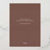 Vet Retro Bruiloft Bewaar de datum Foto Folie Uitnodiging (Achterkant)