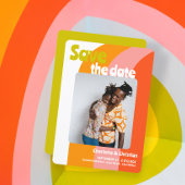 Vet Retro Citrus Bewaar de trouwdatum