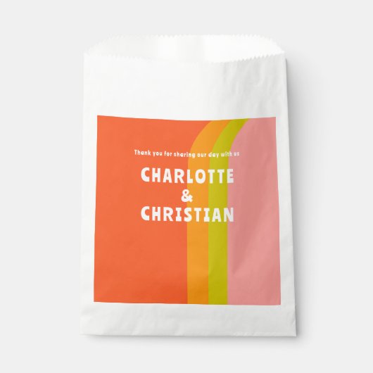 Vet Retro Citrus Bruiloft Bedankzakje (Voorkant)