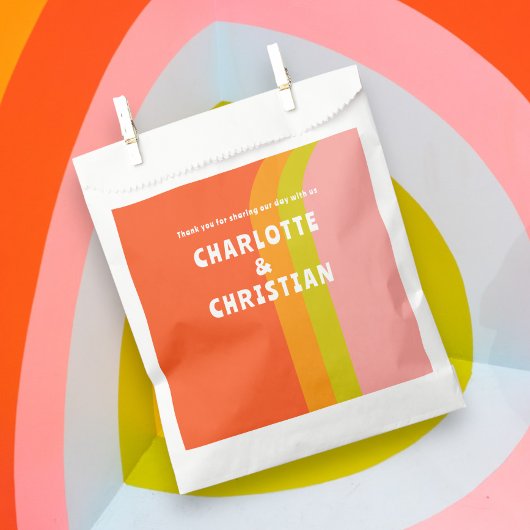 Vet Retro Citrus Bruiloft Bedankzakje