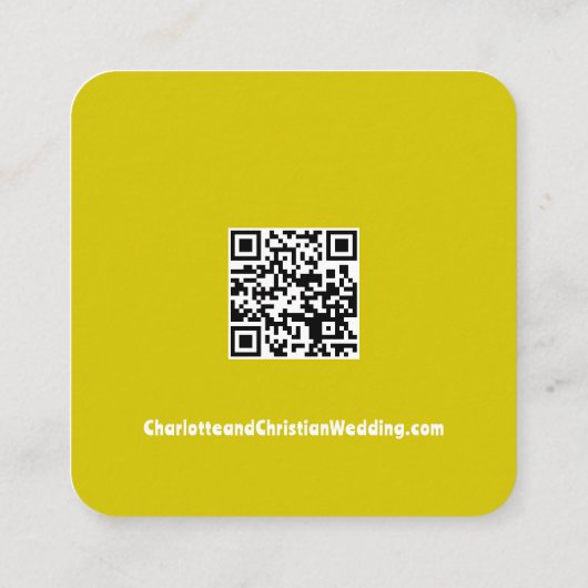 Vet Retro Citrus Bruiloft Informatiekaartje (Achterkant)