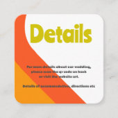 Vet Retro Citrus Bruiloft Informatiekaartje (Voorkant)