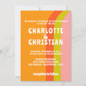 Vet Retro Citrus Bruiloft Kaart (Voorkant)