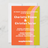 Vet Retro Citrus Bruiloft Kaart (Voorkant)