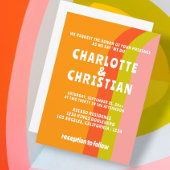 Vet Retro Citrus Bruiloft Kaart