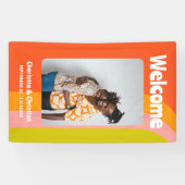 Vet Retro Citrus Welkom Bruiloft Spandoek (Horizontaal)