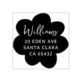 Vet Retro Daisy Flower Retouradres Rubberstempel (Afrduk)