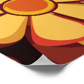 Vet Retro Floral Swirl Design Poster (Hoek)