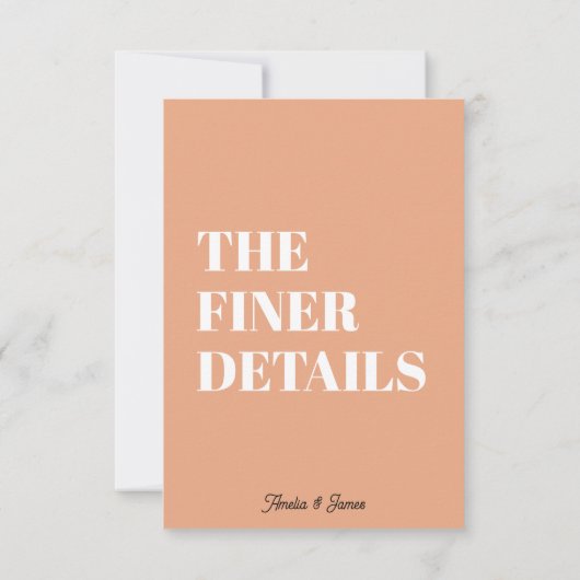 Vet Retro Funky Modern Wedding Enclosure kaart (Achterkant)